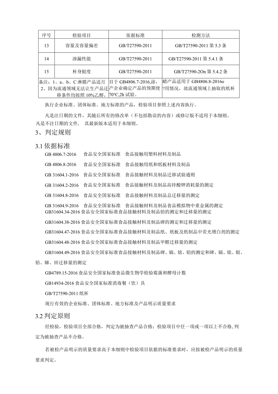 2022年纸杯产品质量省级监督抽查实施细则.docx_第2页