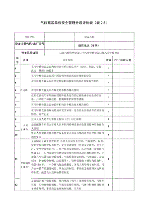 气瓶充装单位安全管理分级评价表.docx