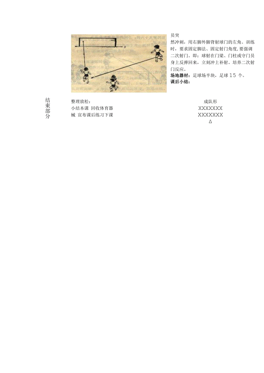 中小学足球射门训练第六课时推进抢点射门教案.docx_第2页