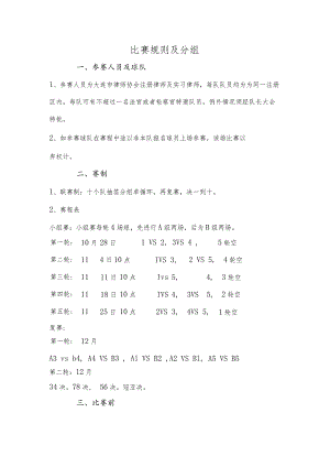 比赛规则及分组.docx