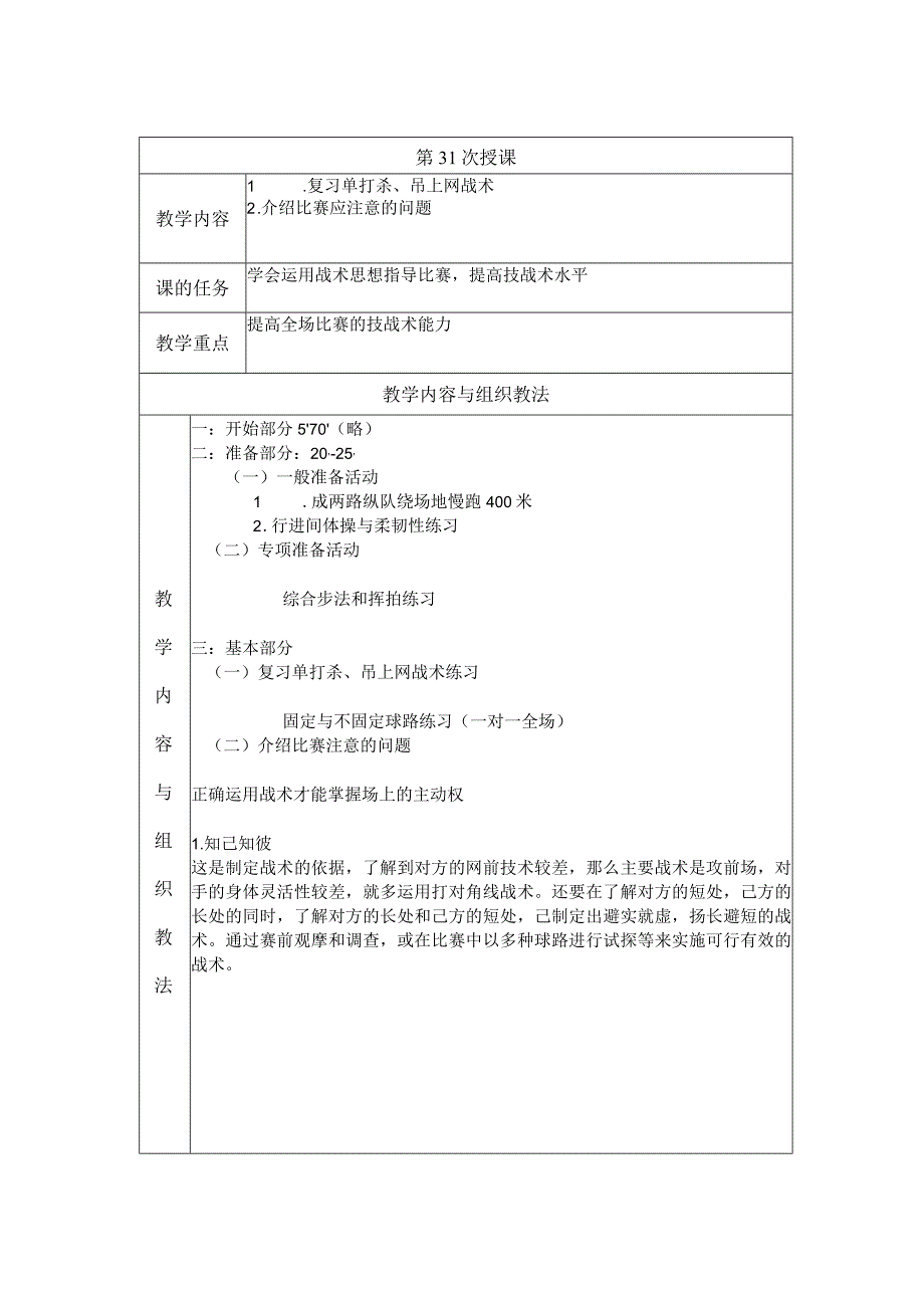 大学羽毛球教学介绍比赛应注意的问题教案.docx_第1页