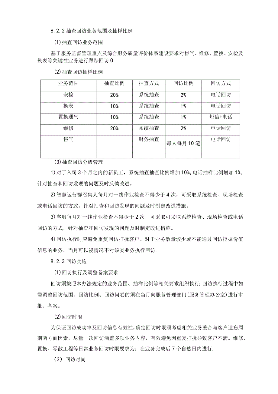 天然气有限公司客户服务工作抽查回访管理规定.docx_第2页