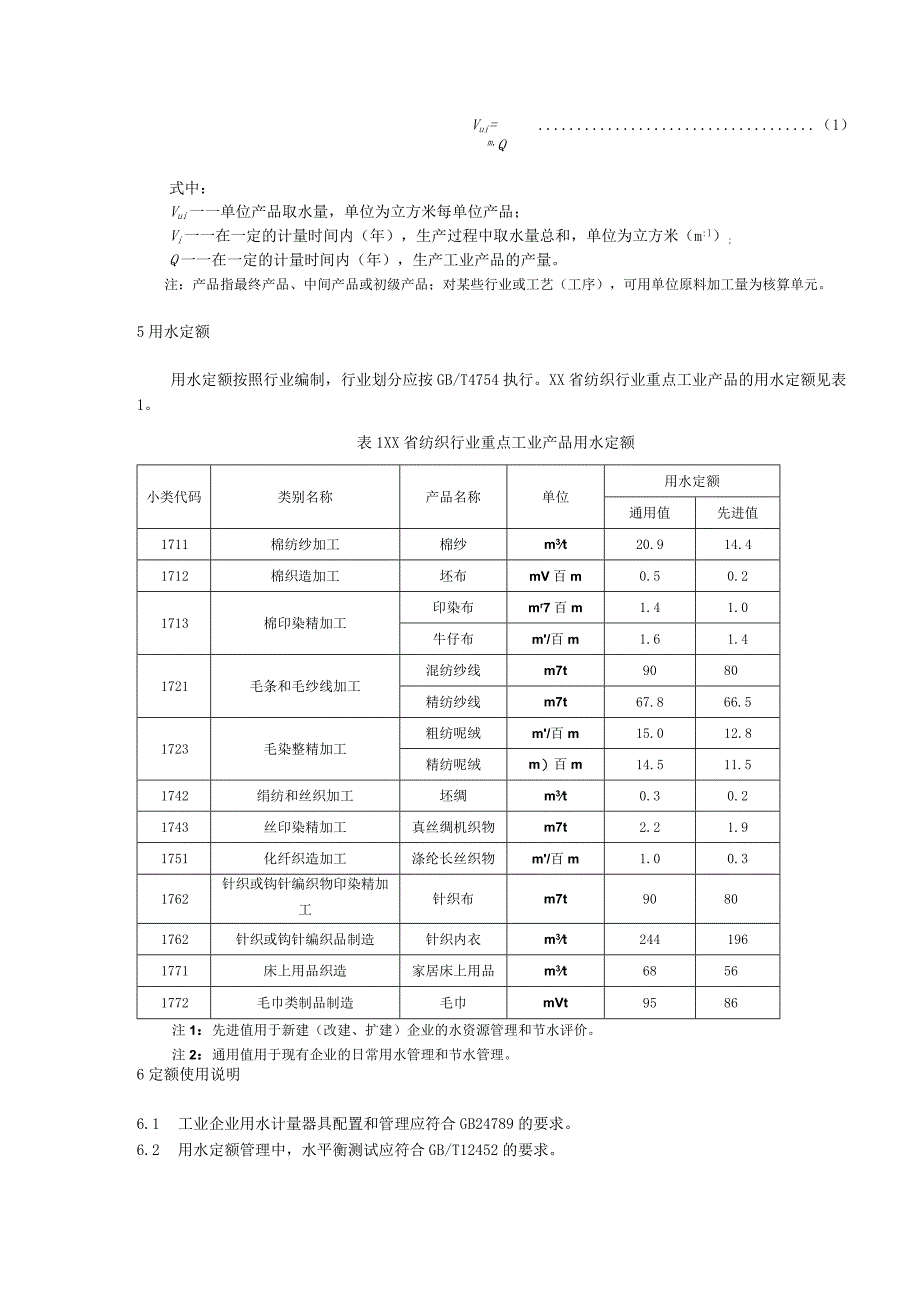 重点工业产品用水定额：纺织行业重点工业产品.docx_第2页