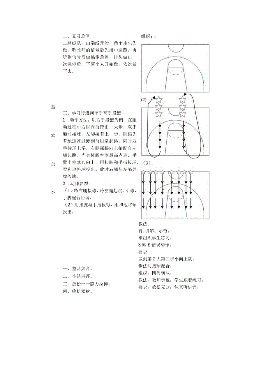 大学篮球滑步、行进间单手高手上篮教案.docx_第3页