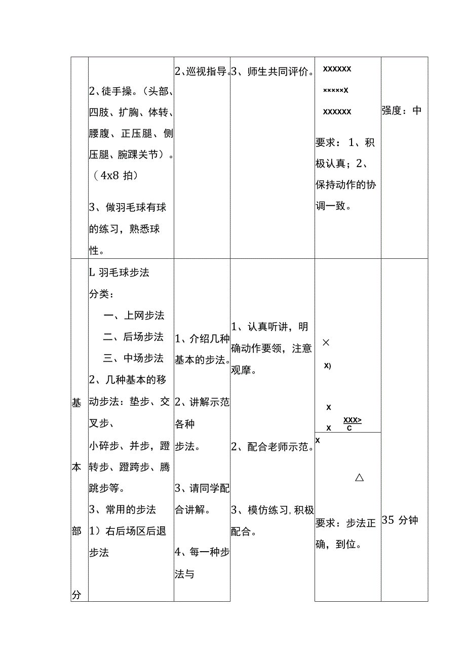 大学羽毛球基本步法教案课时计划.docx_第3页