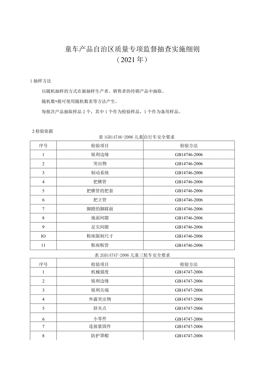 童车产品自治区质量监督抽查实施细则.docx_第1页