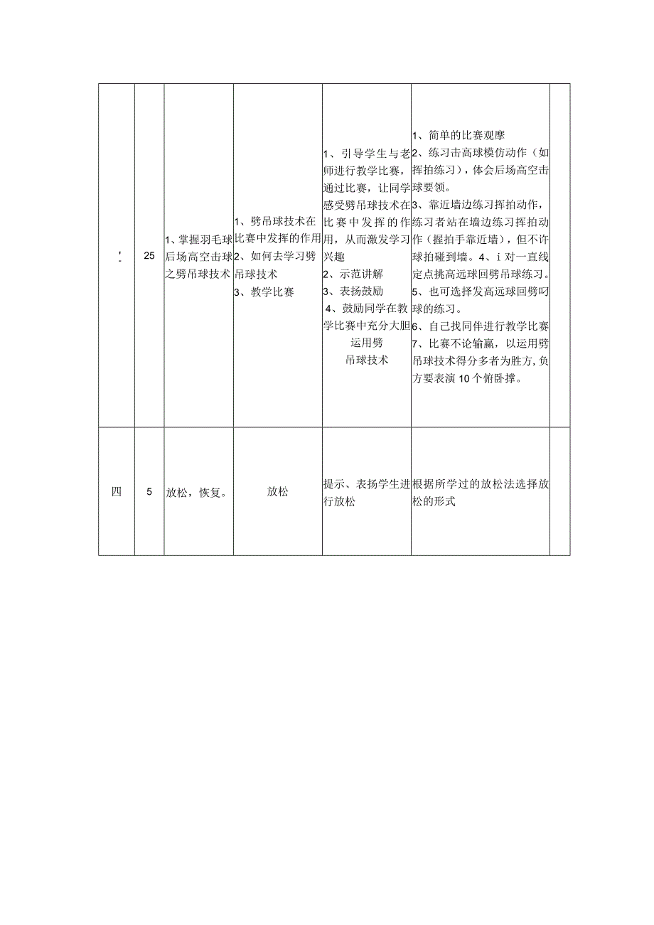 羽毛球教学教案第7次课后场高空击球之劈吊球技术.docx_第2页