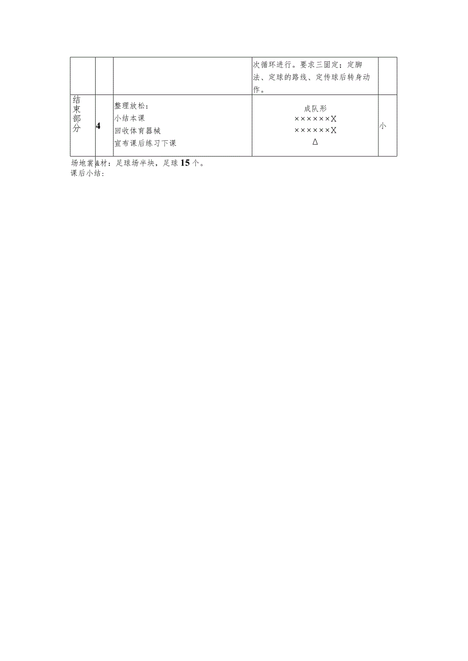 初一上半学期足球第十一课时右脚内侧传转身向后跑教案.docx_第2页