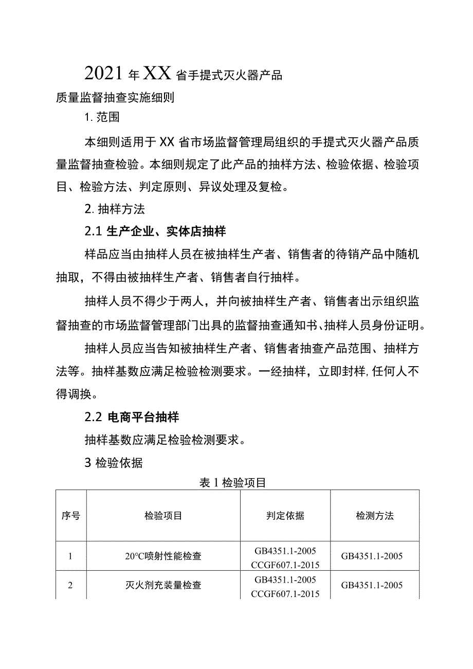 2021年工业品省级监督抽查实施细则（手提式灭火器）.docx_第1页