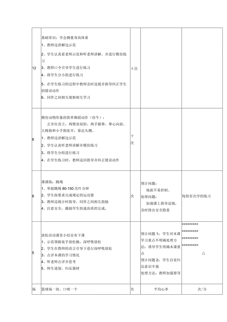 小学体育二年级体育基础常识学会测量身高体重教案.docx_第2页