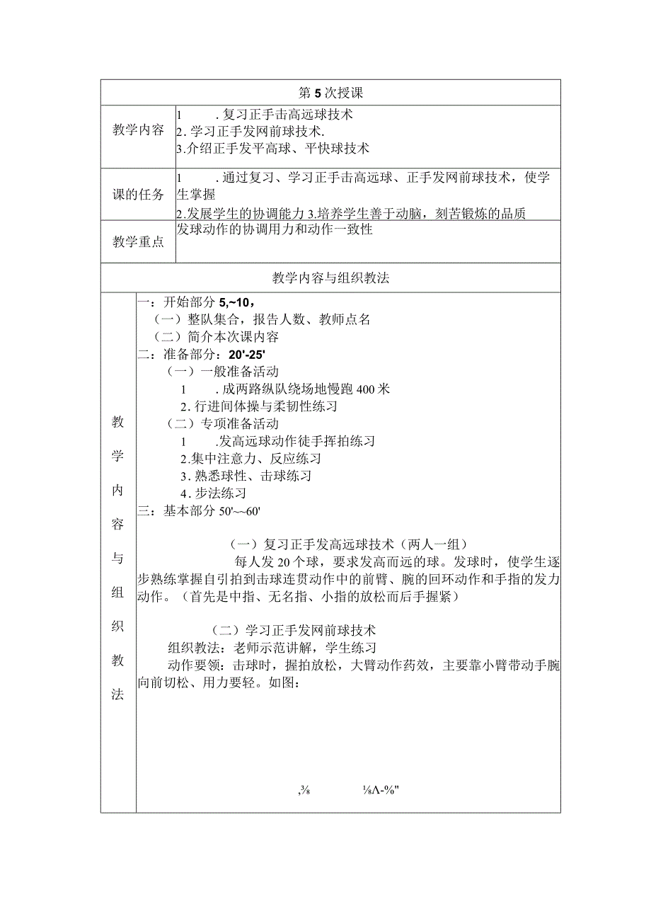 大学羽毛球教学学习正手发网前球技术教案.docx_第1页