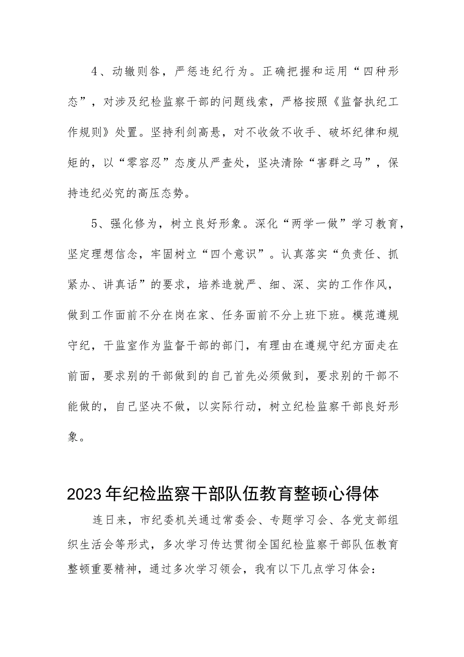 2023全国纪检监察干部队伍教育整顿心得体会十一篇.docx_第2页