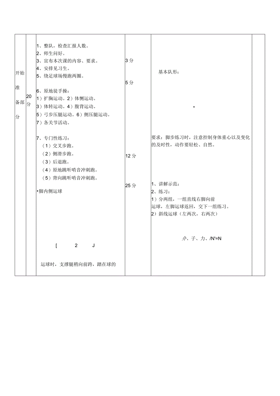 大学足球专业体育课脚背正面颠球技术教案.docx_第2页