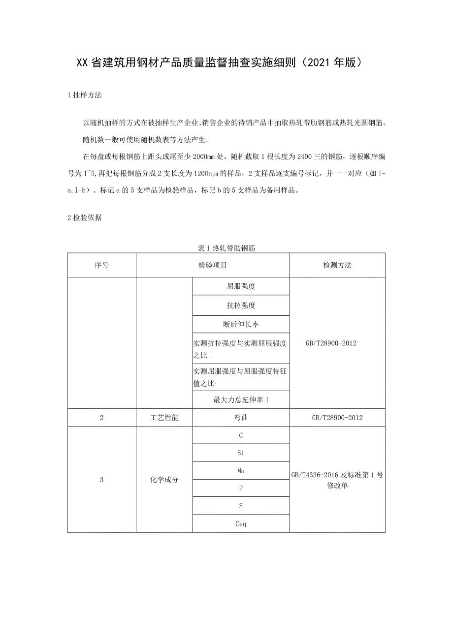 建筑用钢材产品质量监督抽查实施细则（2021年版）.docx_第1页