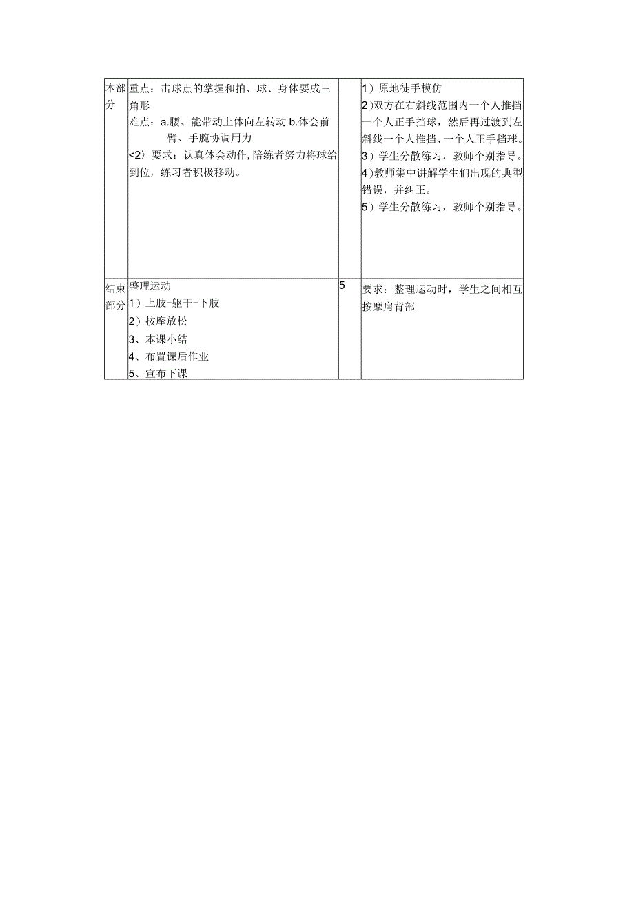 小学体育兵乒球第八周正手攻球技术教案.docx_第2页