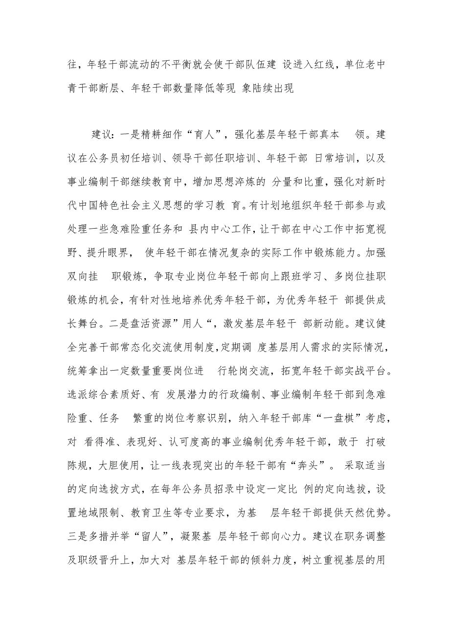 关于基层年轻干部队伍建设存在问题及建议.docx_第2页