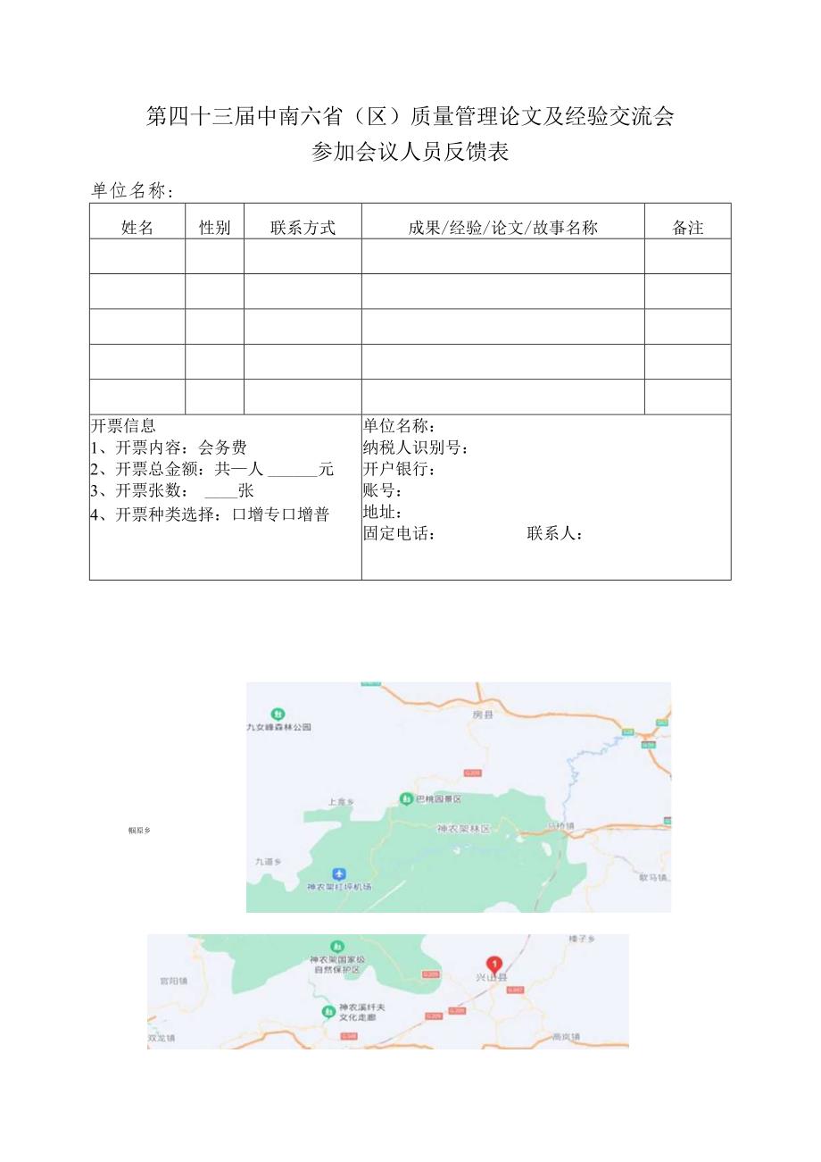 第四十三届中南六省区质量管理论文及经验交流会参加会议人员反馈表.docx_第1页