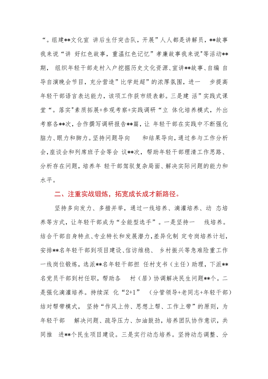 2023年干部队伍建设经验总结交流材料.docx_第2页