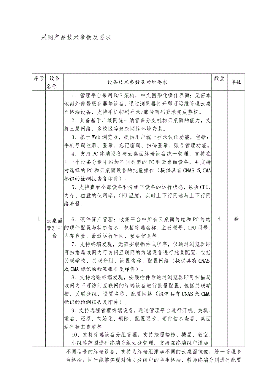 采购产品技术参数及要求.docx_第1页