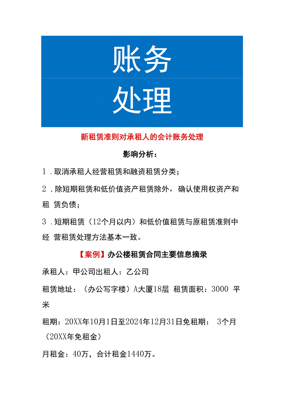 新租赁准则对承租人的会计账务处理.docx_第1页