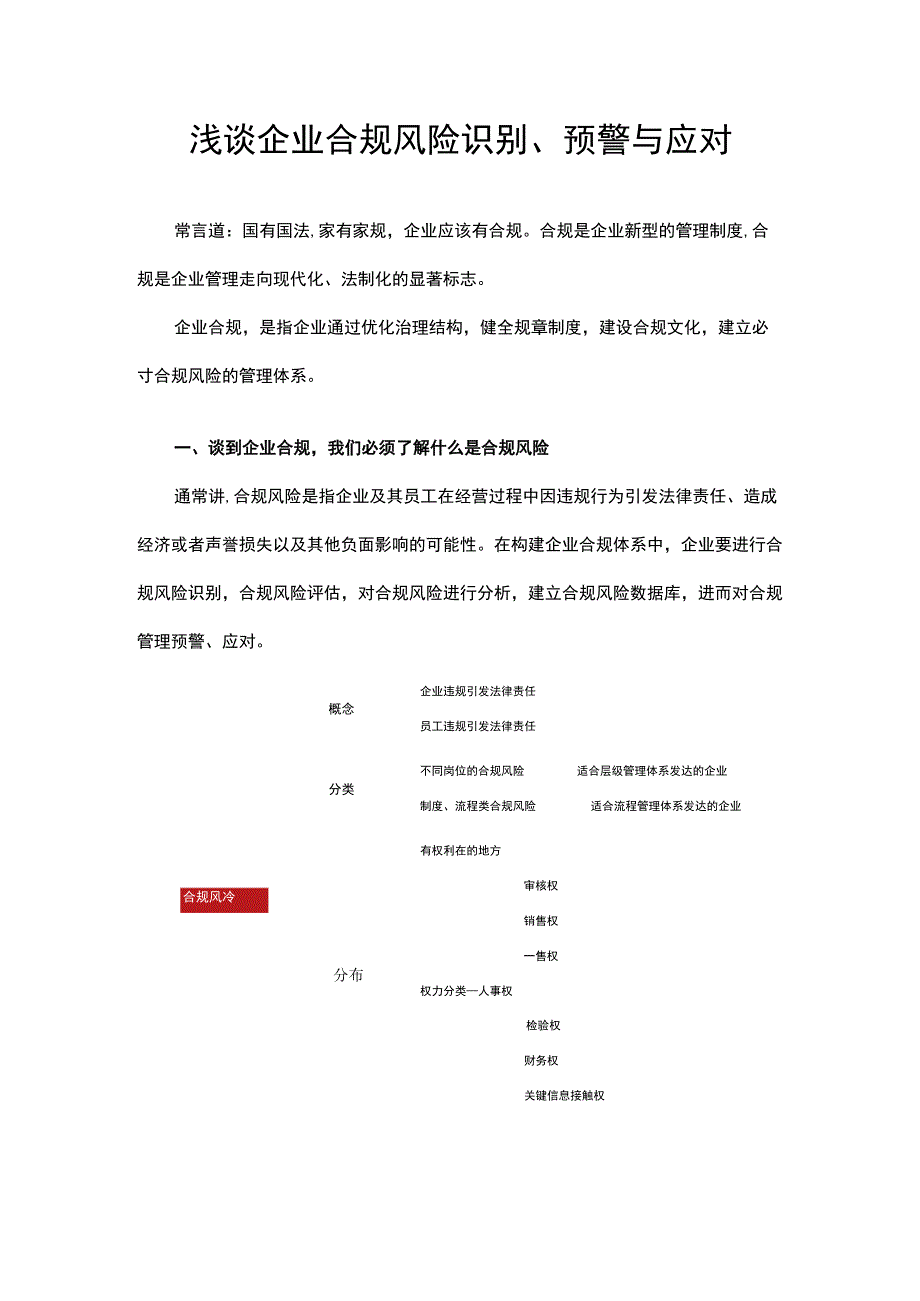 浅谈企业合规风险识别、预警与应对.docx_第1页