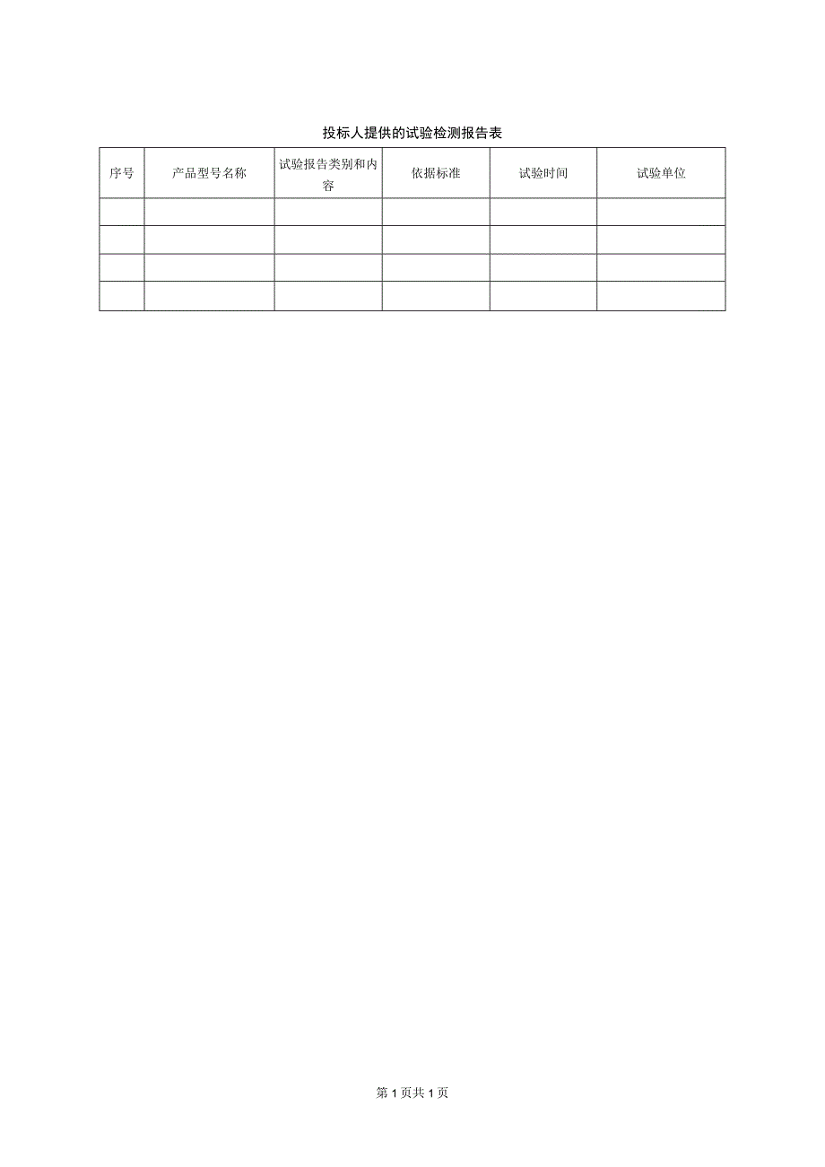 投标人提供的试验检测报告表36（2023年）.docx_第1页