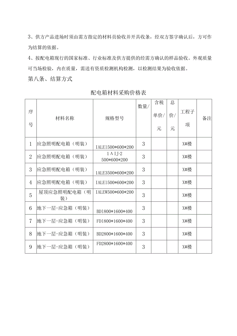 XX配电箱材料采购合同（2023年）.docx_第3页