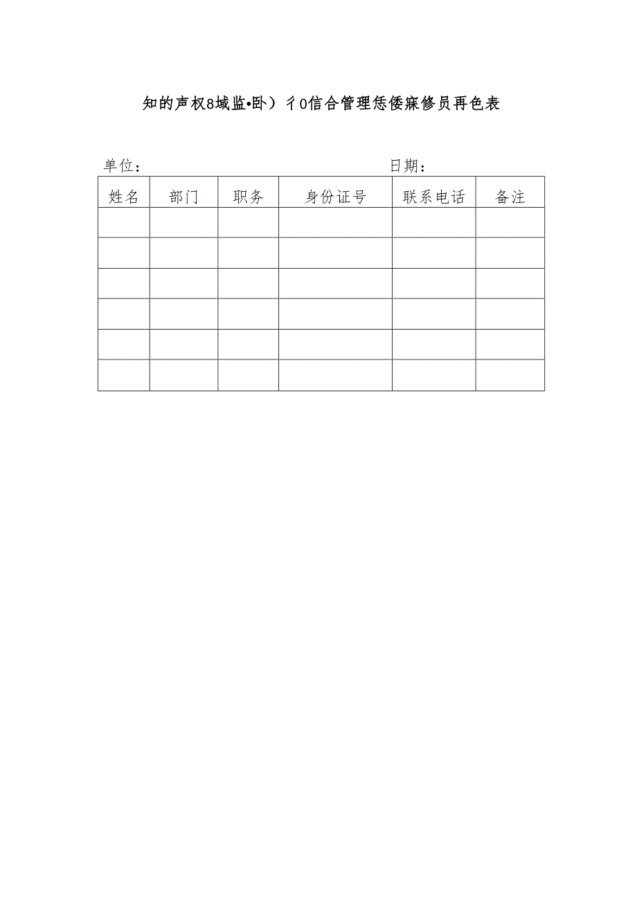 知识产权区域监测和综合管理系统联络员信息表.docx_第1页