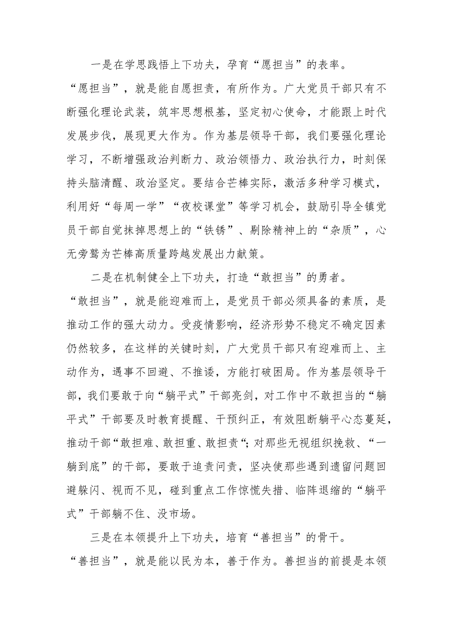 2023年乡镇关于“躺平式”干部专项整治的心得体会四篇.docx_第3页