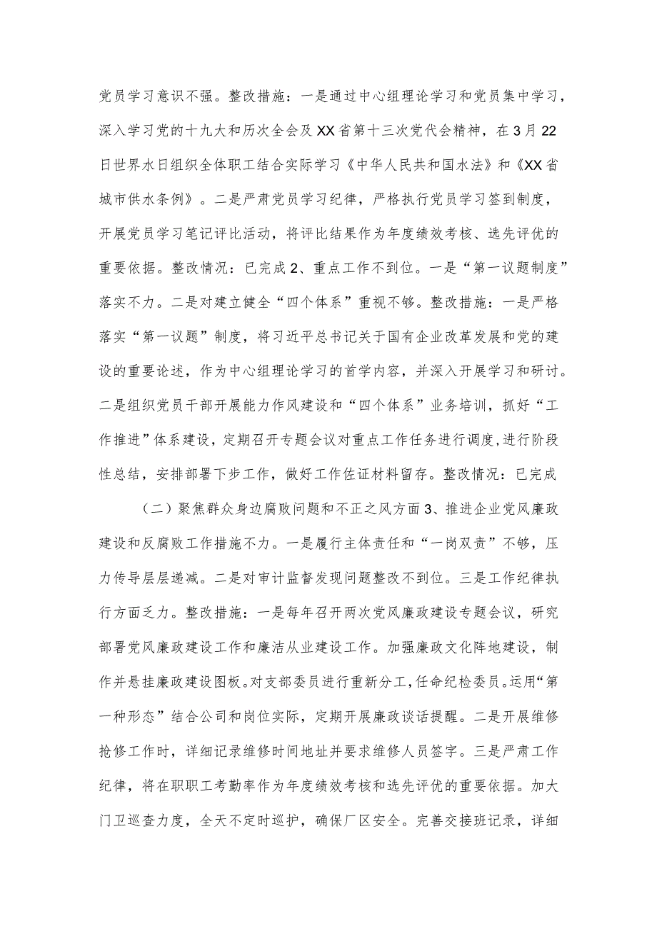 自来水公司党支部关于巡察整改进展情况的报告.docx_第3页