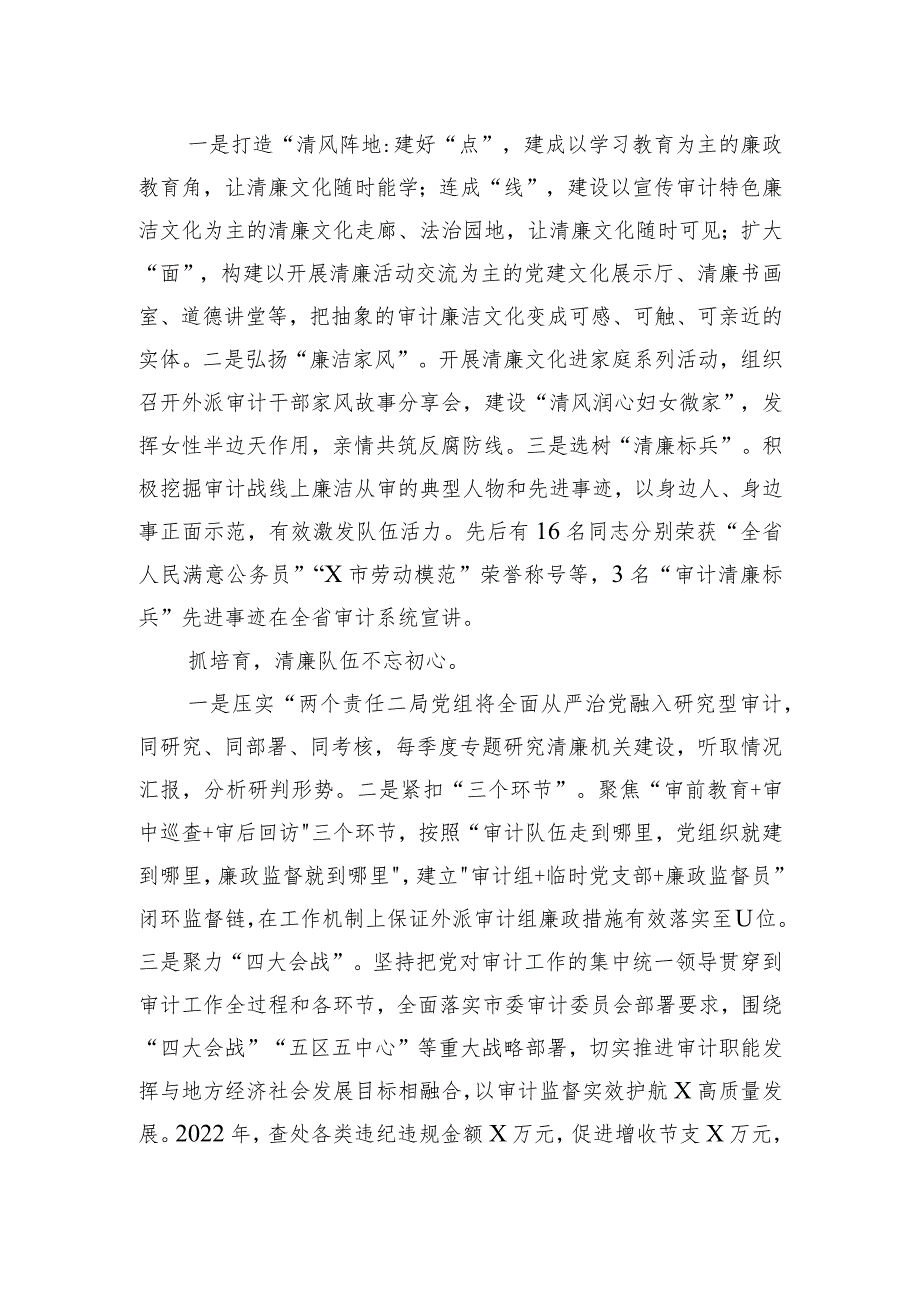 市审计局在全市党建工作会议上作交流发言.docx_第2页