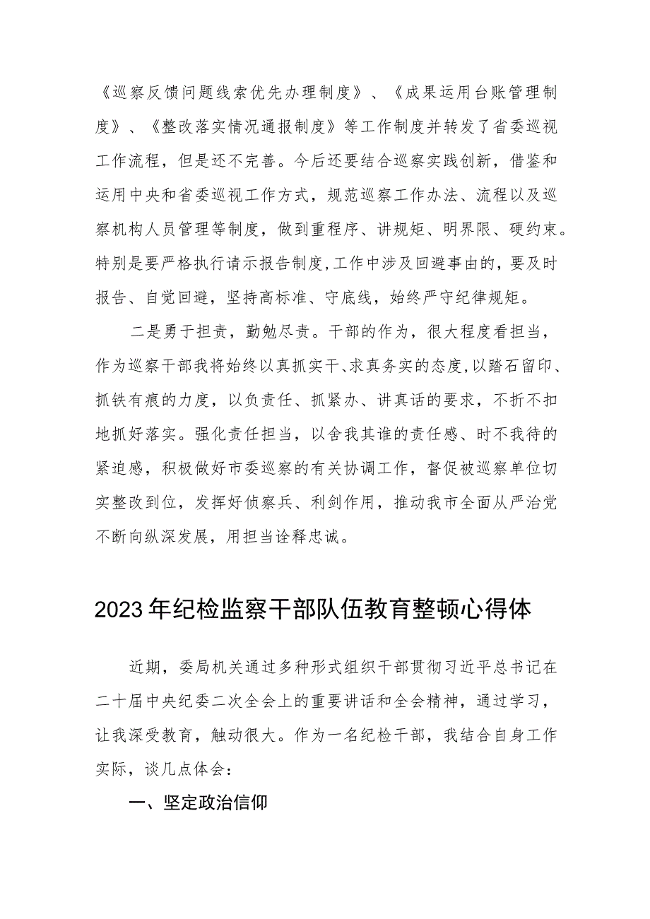 关于2023年纪检监察干部队伍教育整顿个人心得体会7篇.docx_第3页