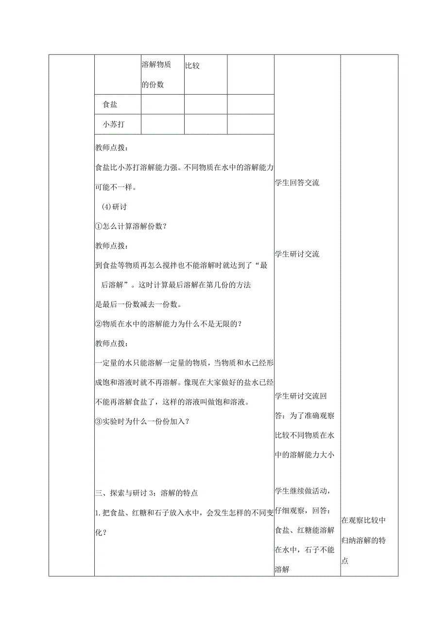 三年级科学上册 第1单元 水 5《水能溶解多少物质》教案2 教科版-教科版小学三年级上册自然科学教案.docx_第3页