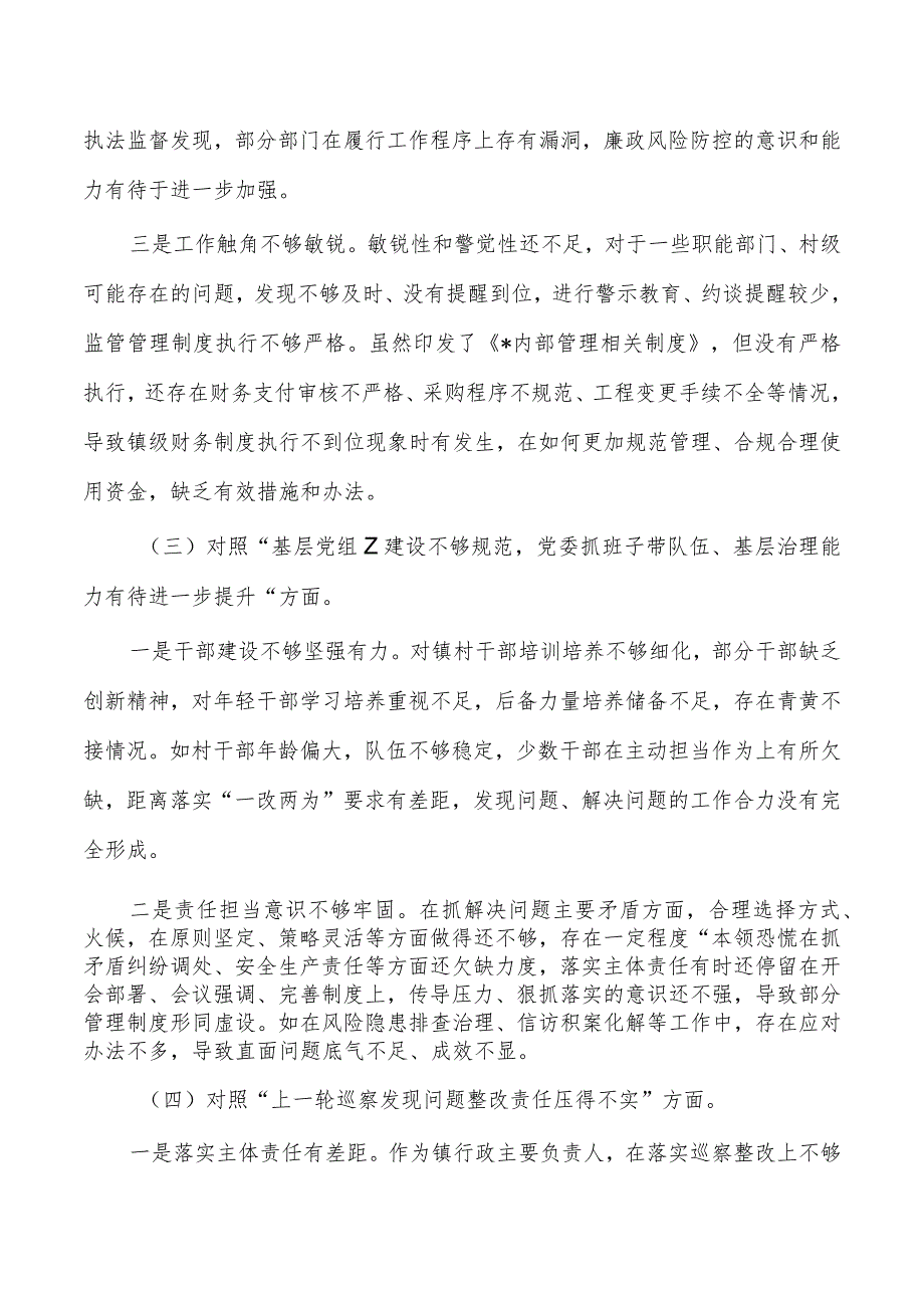 乡镇反馈问题个人检查发言提纲.docx_第3页