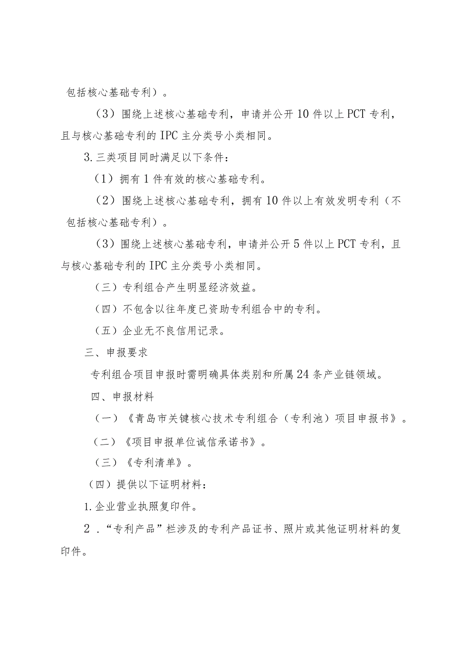 2023年度青岛市关键核心技术专利组合（专利池）项目申报指南.docx_第2页