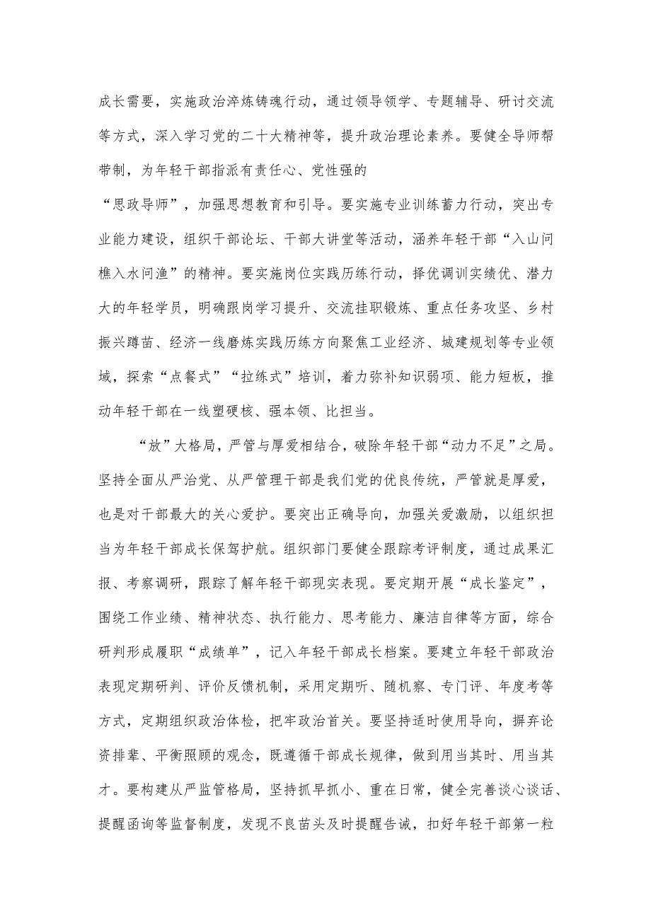 培养选拔优秀年轻干部专题座谈发言稿.docx_第2页