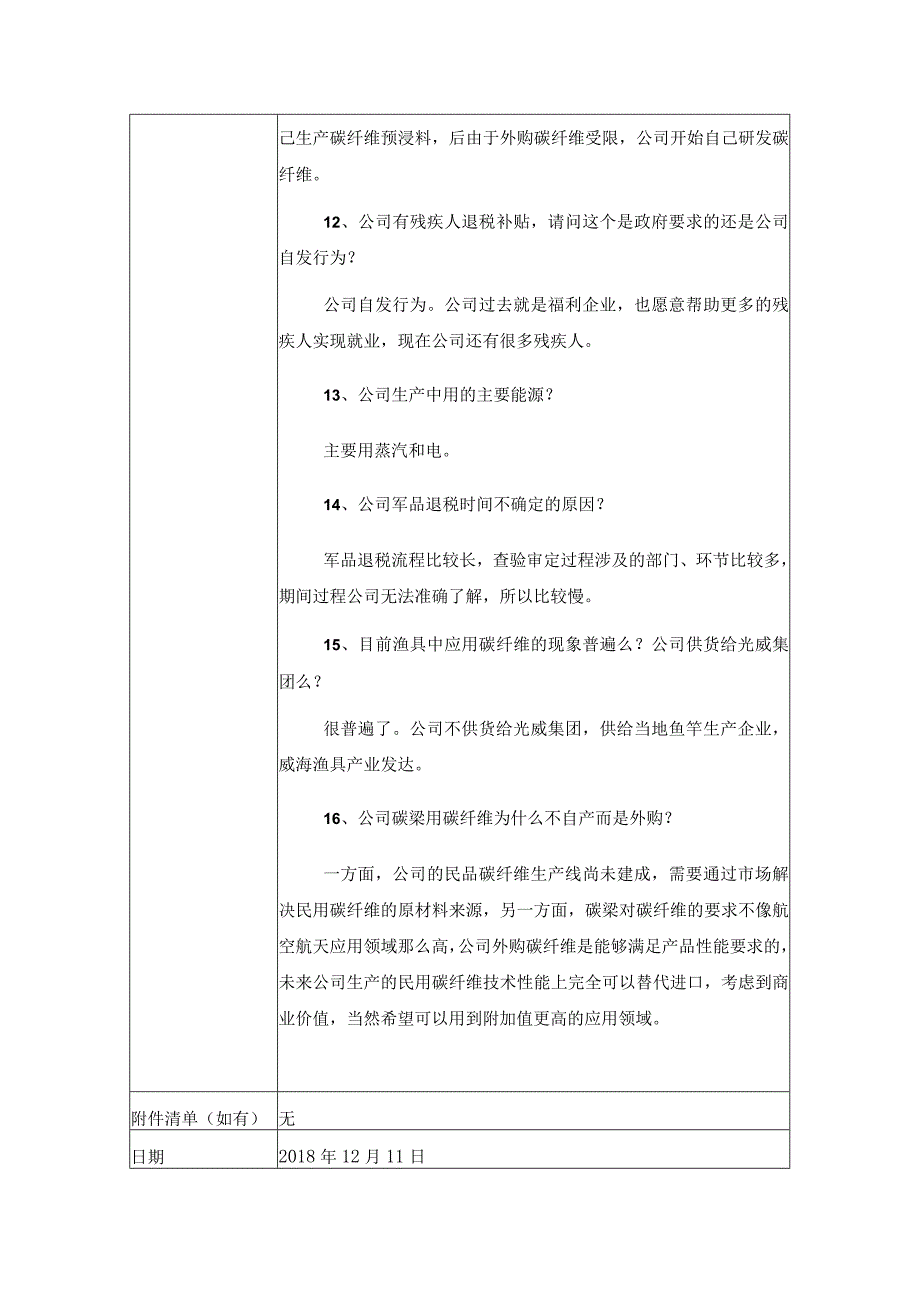 证券代码300699证券简称光威复材威海光威复合材料股份有限公司投资者关系活动记录表.docx_第3页