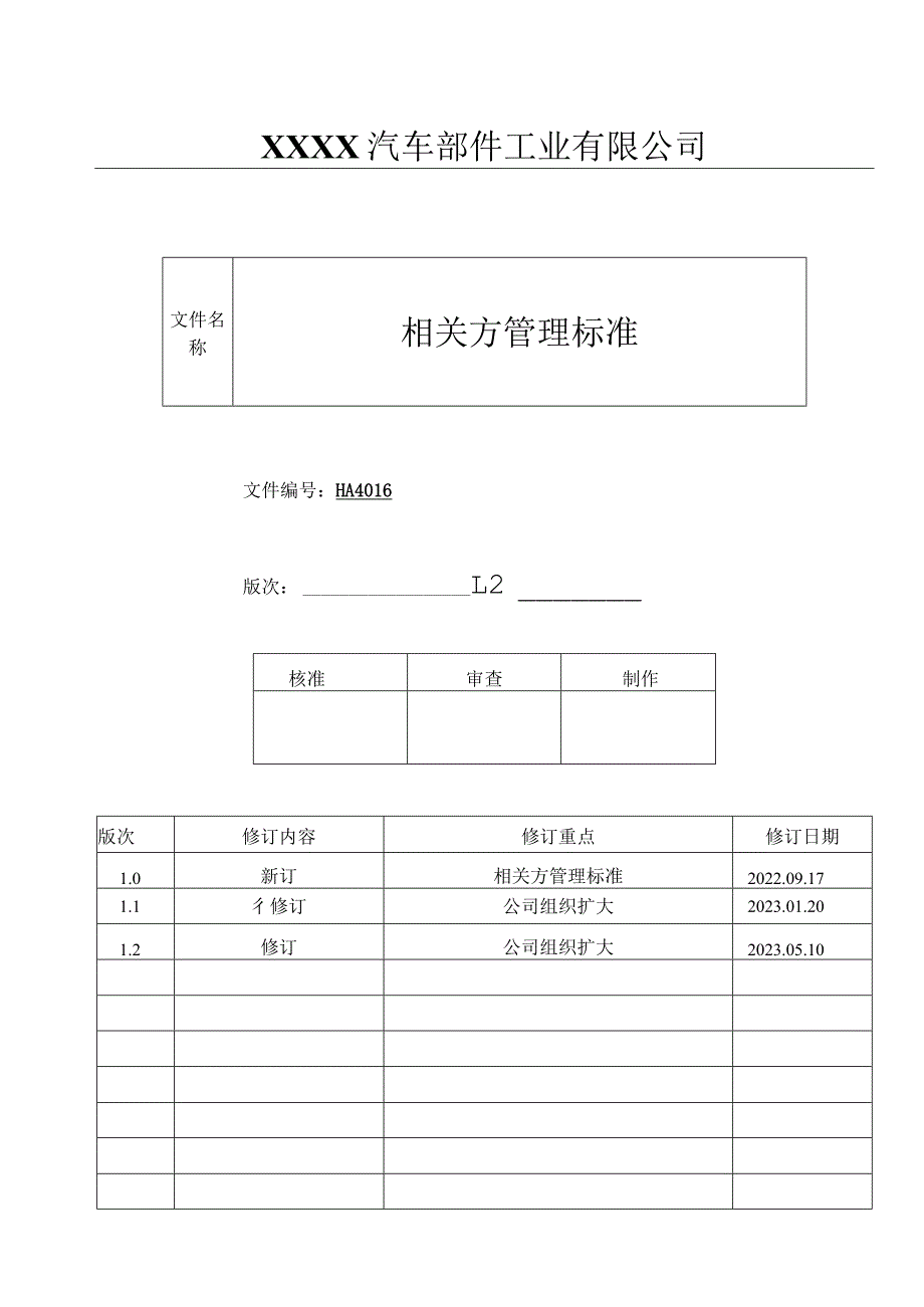 相关方管理标准HA.docx_第1页