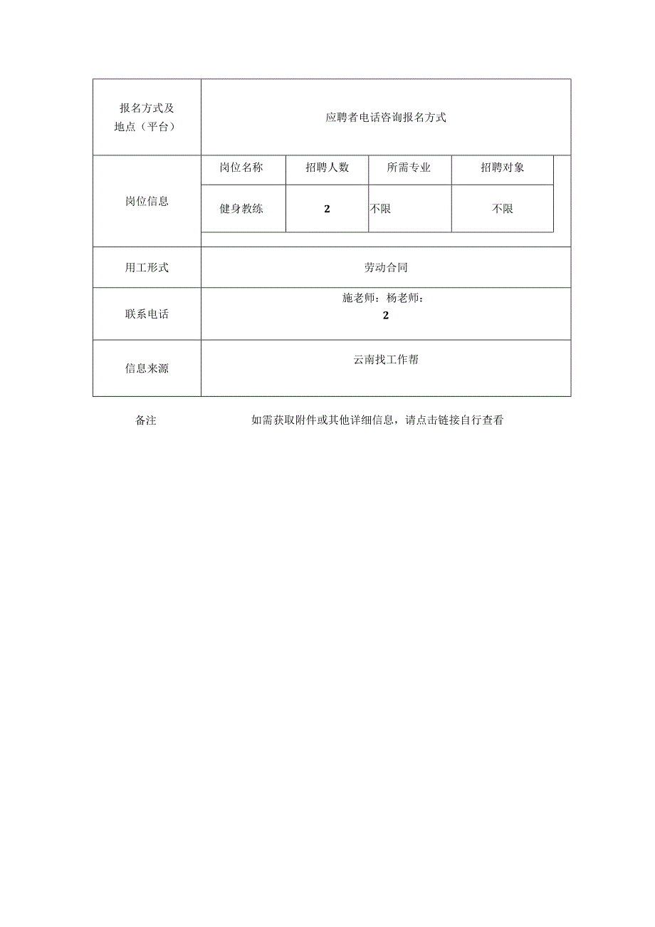 玉溪师范学院就业信息推送表.docx_第2页