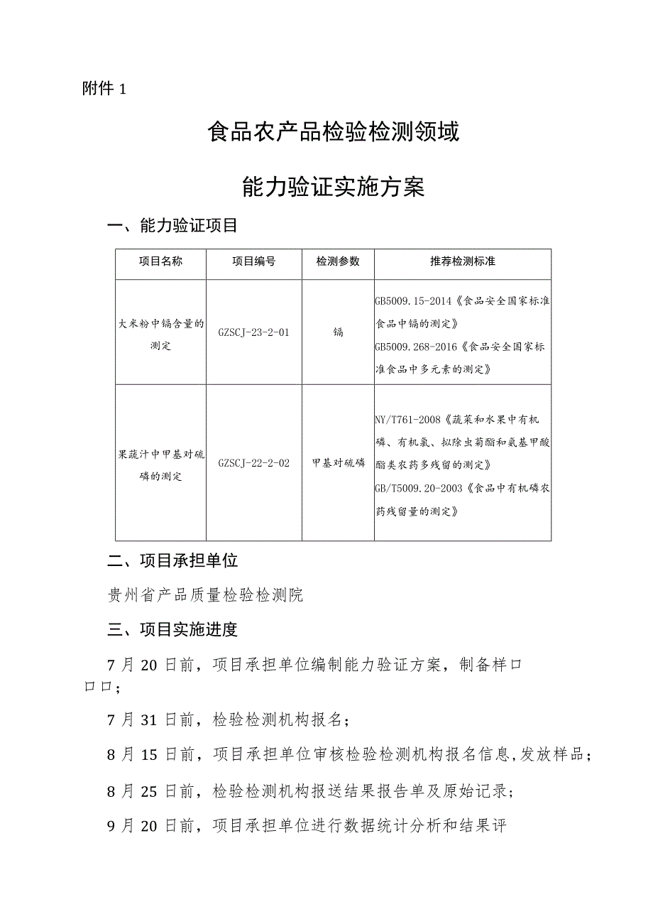 食品农产品检验检测领域能力验证实施方案.docx_第1页