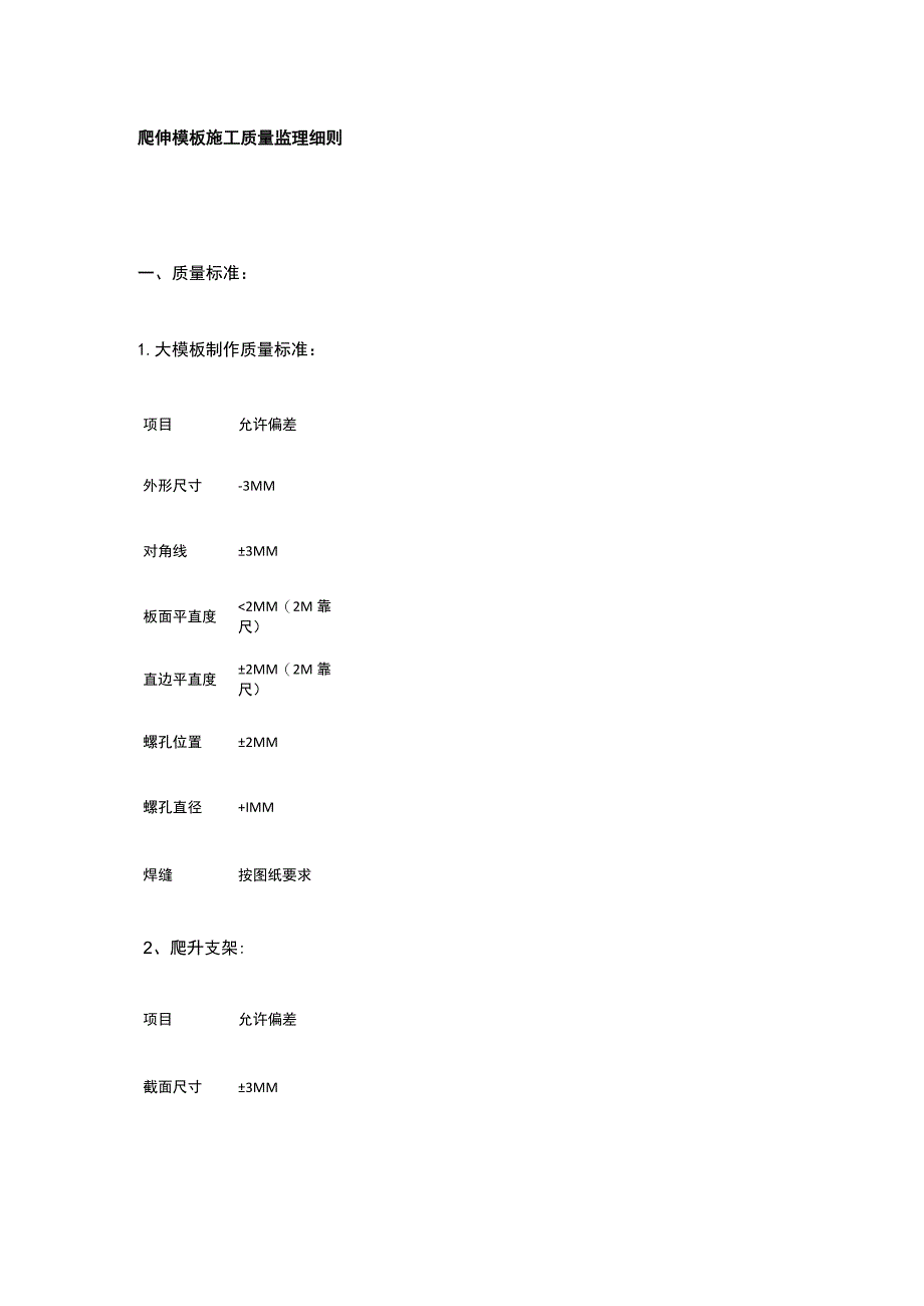 爬伸模板施工质量监理细则.docx_第1页