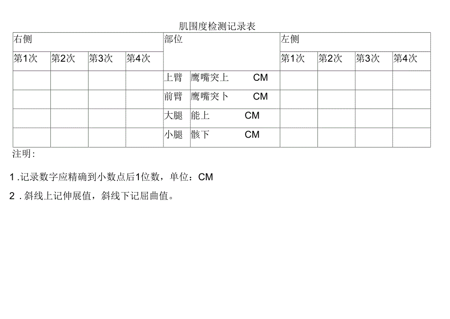 肌围度检测记录表.docx_第1页