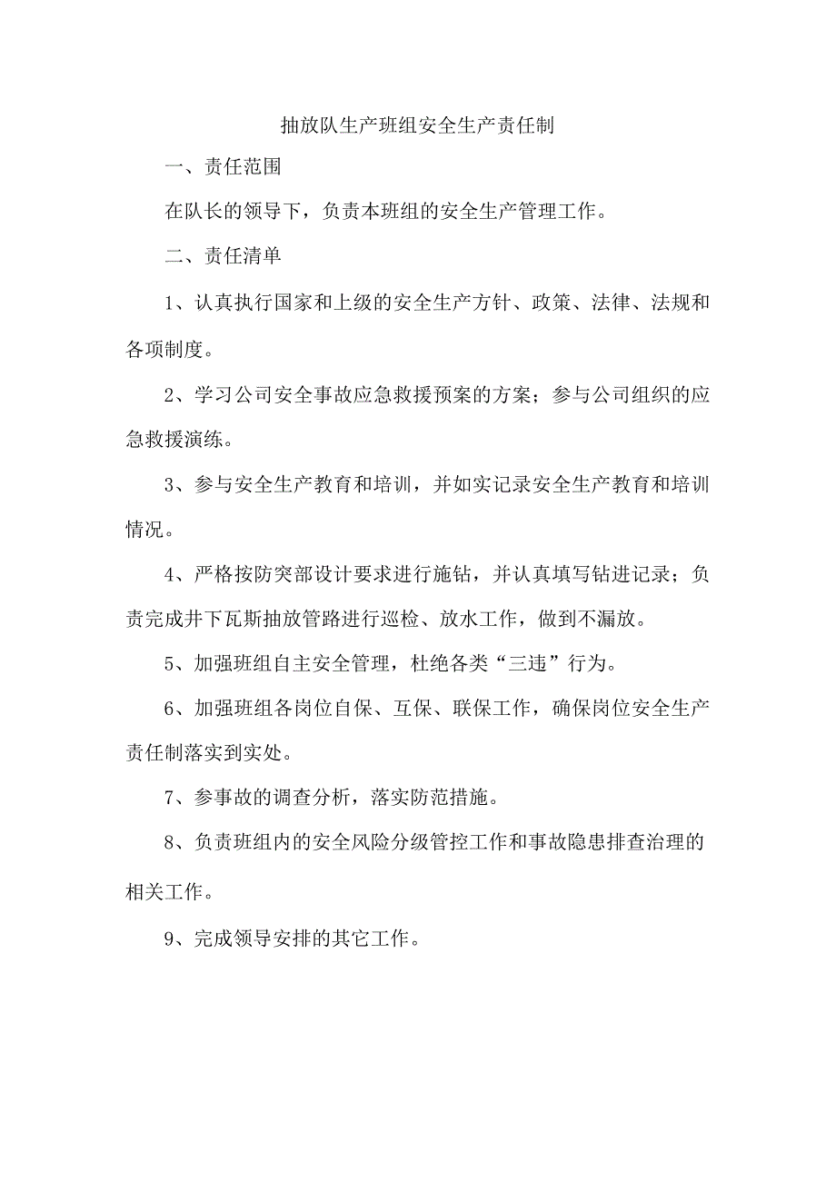 抽放队生产班组安全生产责任制.docx_第1页