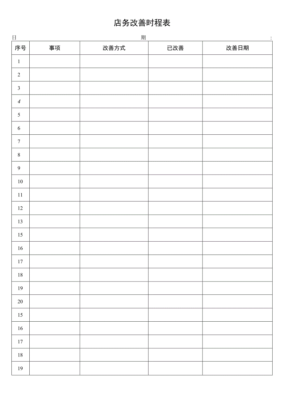 店务改善时程表.docx_第1页