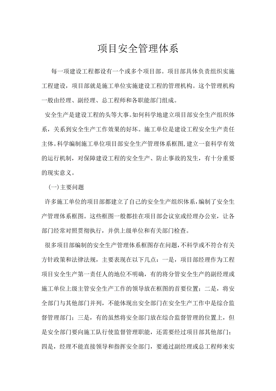 项目安全管理体系模板范本.docx_第1页