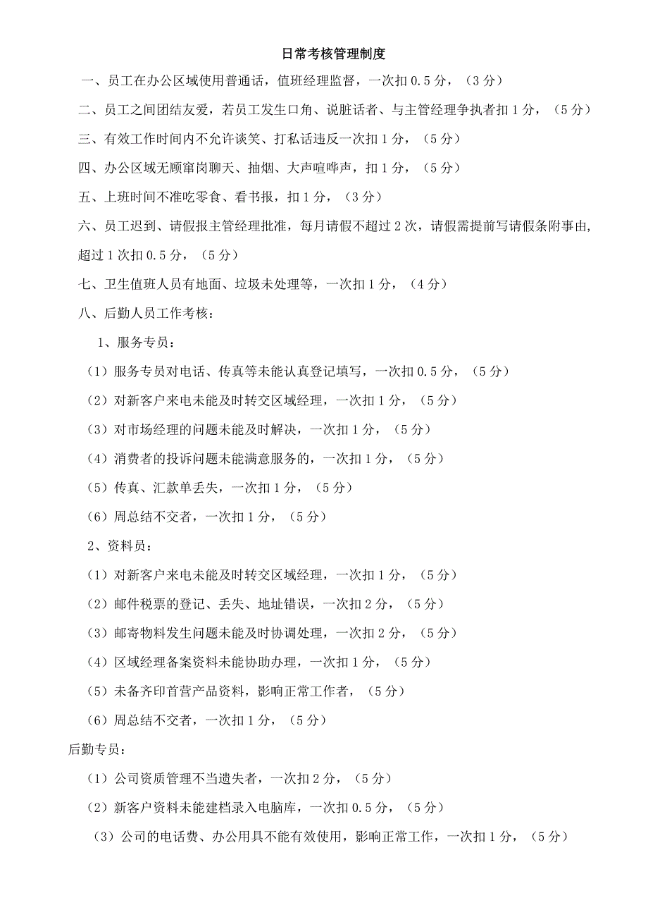 员工日常考核管理制度.docx_第1页