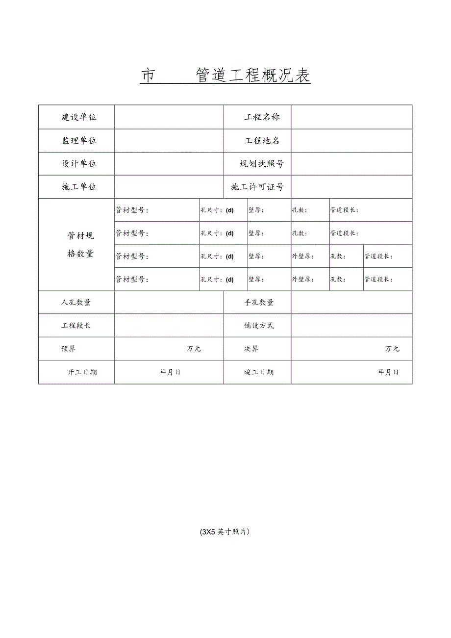 模板-市管道工程概况表.docx_第1页