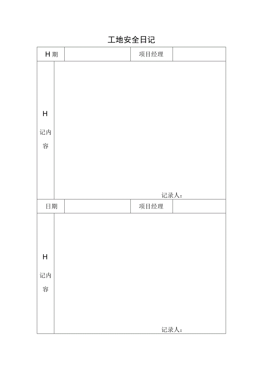 工地安全日记.docx_第1页