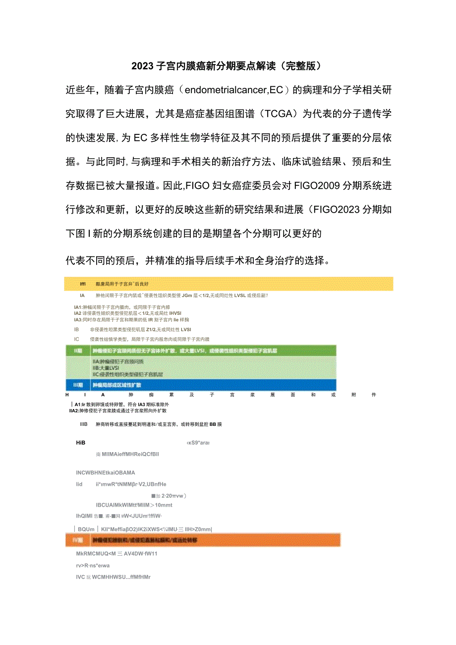 2023子宫内膜癌新分期要点解读（完整版）.docx_第1页