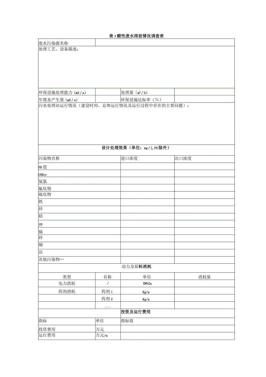 铜矿山酸性废水综合处理规范标准修订数据调查表.docx_第3页